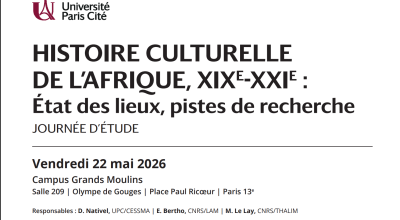 HISTOIRE CULTURELLE DE L'AFRIQUE, XIXE -XXIE : État des lieux, pistes de recherche