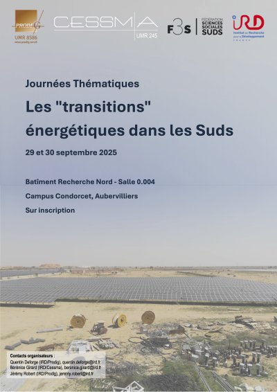 Journées Thématiques : Les "transitions" énergétiques dans les Suds