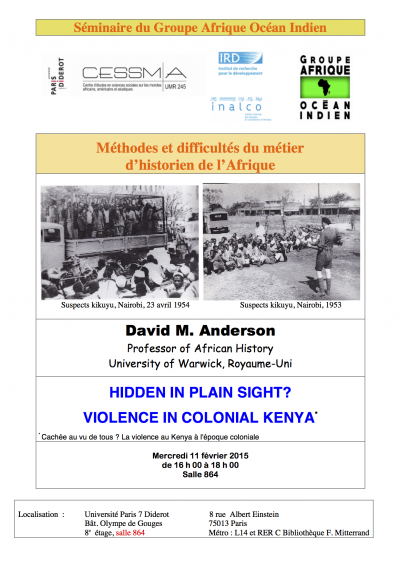 Séminaire du Groupe Afrique Océan Indien <br> Méthodes et difficultés du métier d'historien de l'Afrique